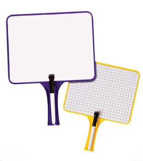 KleenSlate Deluxe 2-Sided Student Response Paddles (Set of 24) - Dry Erase Marker with Eraser Cap Included 651271