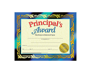 Principal's Award Certificate - Pack of 30 - 220906