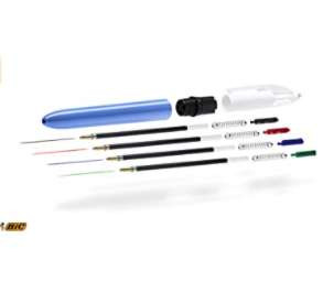 BIC 4-Color Ballpoint Pen, Medium Point (1.0mm), Assorted Inks, 12