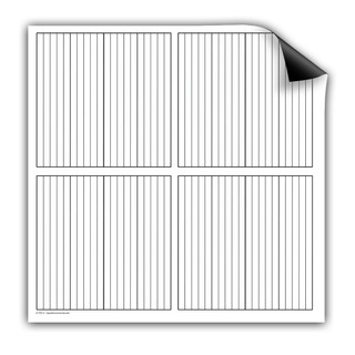 Dry Erase Magnet, 10 FRAMES, 4 Quadrants, 23" x 24", 1" Grid - 175312 175312