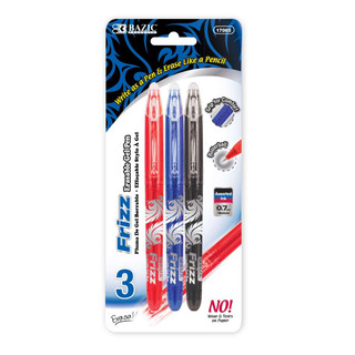 Frizz Assorted Color Erasable Gel Pen with Grip (3/Pack) 24 Pack - 223920 223920