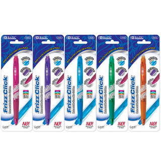 Frizz Fashion Color Erasable Gel Retractable Pen with Grip 24 Pack - 223926 223926