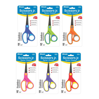 5" Soft Grip Pointed Tip Stainless Steel Scissors 24 Packs - 224184 224184