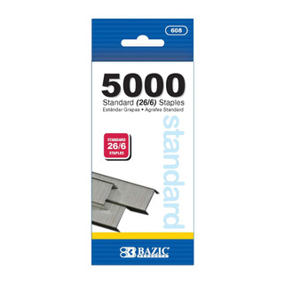 5000 Ct. Standard (26/6) Staples 24 Packs - 224286 224286