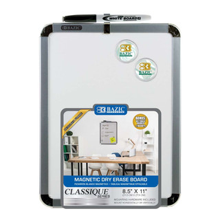 8.5" X 11" Magnetic Dry Erase Board w/ Marker & 2 Magnets 12 Packs - 224520 224520