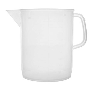 Measuring Jug, 5000ml - Short Form, Euro Design - Polypropylene Plastic - Raised Graduations - 225036 225036