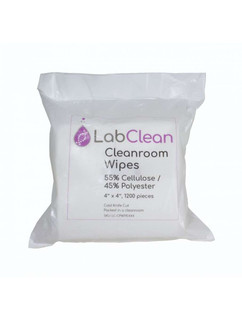LabClean CLEANROOM WIPES, 55% CELLULOSE / 45% POLYESTER, 4?«• x 4?«•, 1200/PACK - 226050 226050