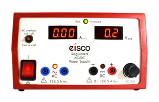 Regulated Dual Output Digital Display Power Supply, AC: 12V, 5 Amps, DC: 0-12V, 5Amps 225928