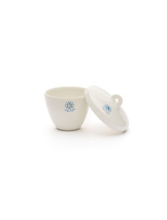 PORCELAIN CRUCIBLE, TALL FORM, WITH COVER, 30ML, PK/6 228420