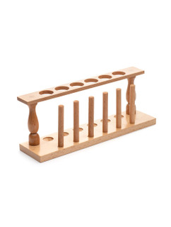 WOODEN TEST TUBE RACK, 6-TUBE 228778