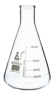 Erlenmeyer Flasks, 500mL - Narrow Neck - Borosilicate Glass 225096 Erlenmeyer Flasks, 500mL - Narrow Neck - Borosilicate Glass 225096