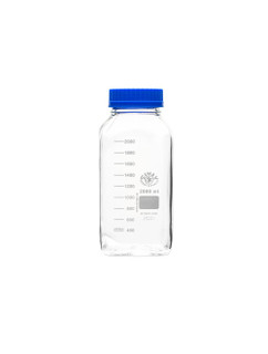 MEDIA/STORAGE BOTTLES, WIDE MOUTH, SQUARE, BOROSILICATE, 2000ML, PK/6 229496