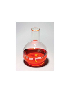 BOILING FLASK, FLAT BOTTOM, BOROSILICATE GLASS, 500ML, CASE, PK/24 230176