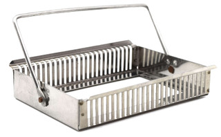 Aluminum Staining Rack with Handle for 25 Slides - Eisco Labs 225126
