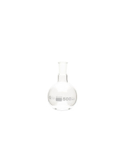 BOILING FLASK, FLAT BOTTOM, GROUND JOINTS, 500ML, PK/6 230104