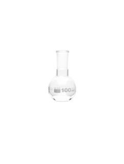 BOILING FLASK, FLAT BOTTOM, GROUND JOINTS, 100ML, CASE, PK/24 230204
