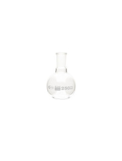 BOILING FLASK, FLAT BOTTOM, GROUND JOINTS, 250ML, CASE, PK/24 230226