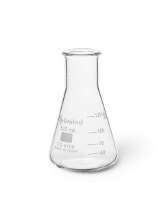 ERLENMEYER FLASK, WIDE MOUTH, BOROSILICATE GLASS, 125ML, CASE, PK/48 230202
