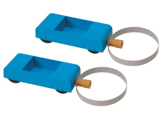 Hall's Car Pair, Rolling Friction Carriages, Pack of 2 - Eisco Labs 225354