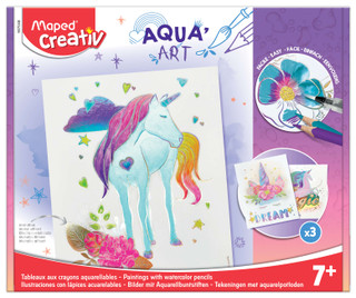 Creativ Aqua'Art Metallized Watercolor Drawings 14 Piece Kit - Unicorn Theme, 6 kits 232230
