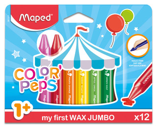Color'Peps My First Jumbo Triangular Wax Crayons x12, 72 sets 232295