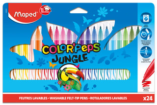 Color'Peps Jungle Fine Tip Ultrawashable Markers x24, 48 sets 232325