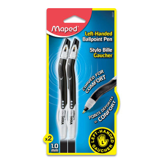 Visio Left-Handed Quick-Drying Ballpoint Pen x2 - Black, 144 packs 232485