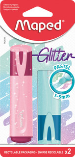 Fluo Peps Classic Pastel Glitter Highlighters x2, 120 packs 232580