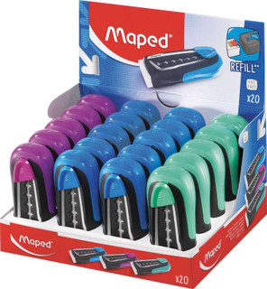 Technic Expert Universal Retractable Soft-Touch Vinyl Eraser Display x20, 12 displays with 20 in each 232860