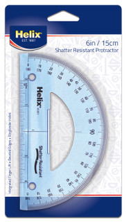 180° Shatter Resistant Professional Protractor 6", 100 each 233060