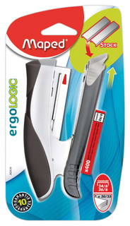 Ergologic Soft Touch Half Strip Stapler + 400 Staples, 48 units 233455