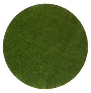 GreenSpace 7" x 6" Round Area Rug in Color Green 234235