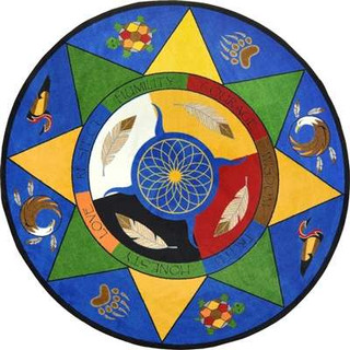 Spirit of Truth 7'7" Round area rug in color Multi 235275