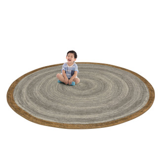 Feeling Natural 7'7" Round area rug in color Stone 235270