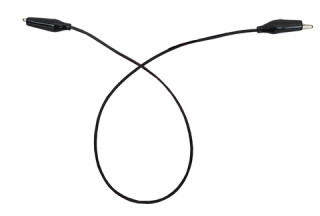 Connector Cord, 18 in., Alligator Ends, Single Black Cord