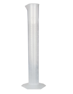 Polypropylene Graduated Cylinder with Hex Base, 250ml Capacity Polypropylene Graduated Cylinder with Hex Base, 250ml Capacity