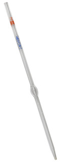 2mL Class B Bulb Pipette - Orange Color Code, Blue Graduations, Borosilicate Glass_main