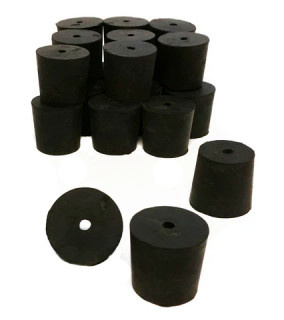 Rubber Stoppers, Size 5.5, 1-Hole. Pack 1-Pound