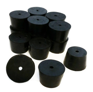 Rubber Stoppers, Size 7, 1-Hole. Pack 1-Pound