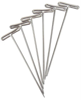 Dissecting Pins, Nickel-Plated Steel, T-Shaped, 2 in., 1/2 Pound Box