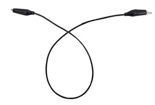 Connector Cord, 18 in., Alligator Ends, Pack of 10 Black Cords