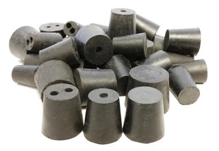Rubber Stopper 2-Pound Set of Solid, 1-Hole, and 2-Hole Stoppers.