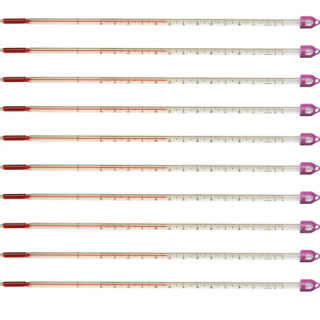Thermometer, White-Backed, Partial Immersion, Single Scale -20°C to 110°C, Pack of 10