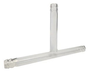 Glass Connecting Tube, T-Shaped, 14mm OD, Pack of 10.