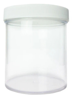 Specimen Jar, Polystyrene 16oz capacity, with 89/400 neck and foam lined cap.  Pack 12.