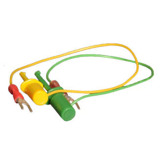 Leads with Mini-Grabber and Spade Connectors. Pack 4.