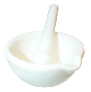 Porcelain Mortar and Pestle, 130mm Opening and 300ml Capacity
