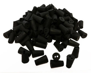 RS-000-2 Rubber Stoppers, Size 000, 2-Hole. Pack of 1-Pound