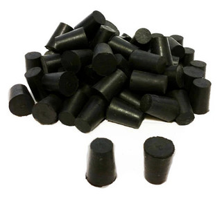 Rubber Stoppers, Size 1, Solid. Pack 1-Pound