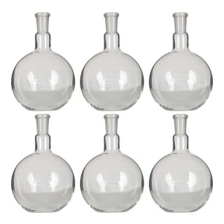 Flat-Bottom Flask, 24/40 Ground Glass Joint, 1000ml, Pack of 6 
